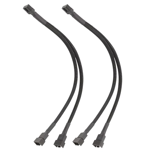 DIDILLX 4-poliges PWMs Lüfter-Splitterkabel, 24,9 cm, PC-Lüfter-Splitter, 1 auf 3/2/1 Konverter, PC-Lüfterverlängerungskabel von DIDILLX