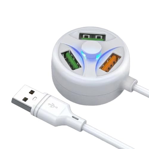 DIDILLX Kompaktes USB-Ladegerät, USB 2.0, Drei-Port-Erweiterer, USB-Ladestation, geeignet für USB-Auto von DIDILLX