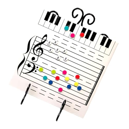 Music Staff Whiteboard für Klavierunterricht und Unterricht im Klassenzimmer, mit bunten Magneten, trocken abwischbar, Musiktafel Music Staff Whiteboard für Klavierunterricht und Unterricht im Klassenzimmer, mit bunten Magneten, trocken abwischbar, Musiktafel von DIDILLX
