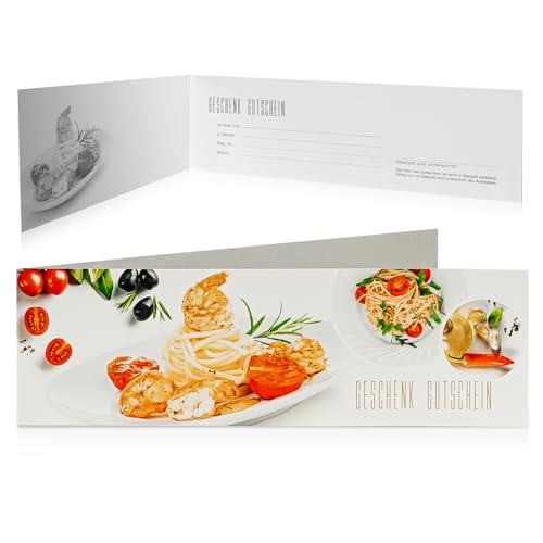 Premium Geschenkgutschein 100er Set - Gutscheine Zum Selber Ausfüllen, Gutschein Karte - Perfekt für Feinkostgeschäfte und Fachhandel - Einzigartiges Format inkl. Kuvert (5001) von DIE GESCHENK-GUTSCHEINE