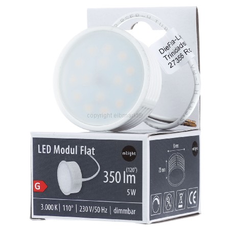 81-3258  - LED-Modul flat 5W 3000K 110° 350lm dimmbar weiß, 81-3258 - Aktionsartikel von DIEFRA LIGHT