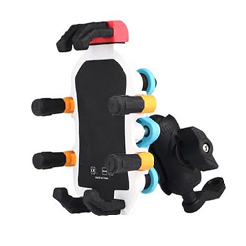 DIEKE Motorrad-Telefonhalterung, Vibrationsdämpfer, Anti-Shake-Halterung, ABS, Metall, Silikon, Handy-Klemme, passend für Smartphones DIEKE Motorrad-Telefonhalterung, Vibrationsdämpfer, Anti-Shake-Halterung, ABS, Metall, Silikon, Handy-Klemme, passend für Smartphones von DIEKE