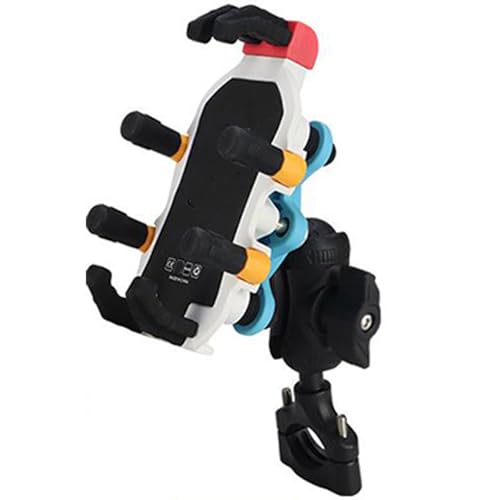 DIEKE Motorrad-Telefonhalterung, Vibrationsdämpfer, Anti-Shake-Halterung, ABS, Metall, Silikon, Handy-Klemme, passend für Smartphones DIEKE Motorrad-Telefonhalterung, Vibrationsdämpfer, Anti-Shake-Halterung, ABS, Metall, Silikon, Handy-Klemme, passend für Smartphones von DIEKE