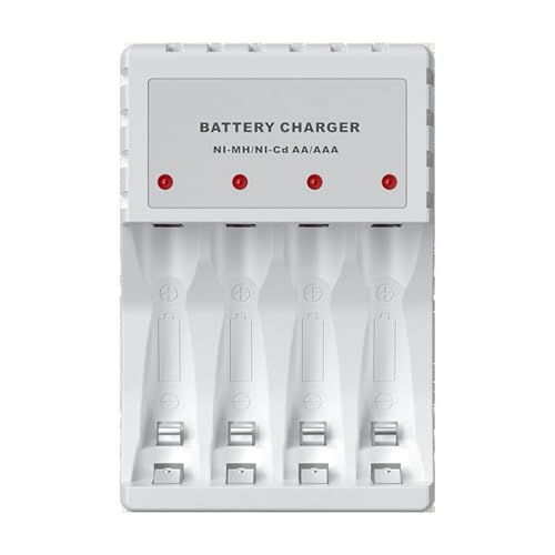 USB-Schnelllade-Hubs für AA 3 A wiederaufladbare Batterien mit unabhängigen 4-Steckplätzen und LED-Anzeigen von DIEKE