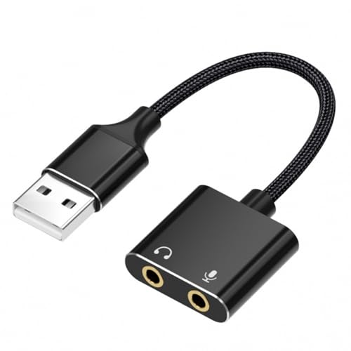 USB-auf-3,5-mm-Adapter, externe USB-Soundkarte mit hochempfindlichem Mikrofon und Echtzeit USB-auf-3,5-mm-Adapter, externe USB-Soundkarte mit hochempfindlichem Mikrofon und Echtzeit von DIEKE