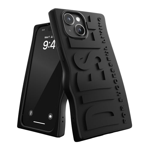 Diesel FW23 DbyDiesel Bottle Shaped Silicone Case (Schwarz, iPhone 15) von Diesel