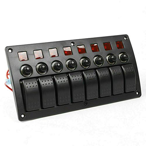 12V-24V 8 Gang DC12V/24V 8 Gang 3 in 1 Schaltpanel Schalttafel LED Schaltpanel Schalter Schalttafel für Auto Bus Boot SHIP von DIFU