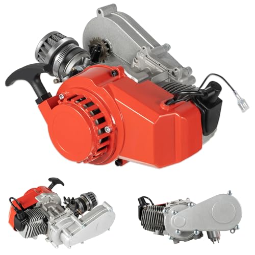DIFU Upgrade 49cc Pocket Bike Motor 2 Takt Motor Mini Motor Go Kart Motor Benzin Dirt Bike Motor Beach Bike ATV Engine 3PS Motor 2024 Version von DIFU