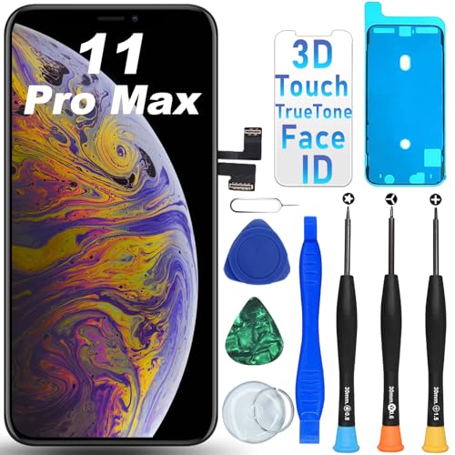DIGI4U Display für iPhone 11 Pro Max, 6,5" LCD Bildschirm mit 3D Touch, DC-Dimmen, Ersatz Display mit Touchscreen & Reparaturset, kompatibel mit iPhone 11 Pro Max Modell A2161 A2220 A2218 von DIGI4U