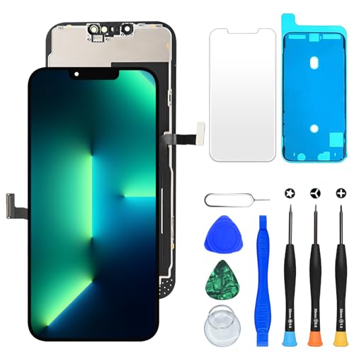DIGI4U LCD für iPhone 13 Pro Max Display 120Hz - 6,7'' Full HD 1:1 Auflösung COF Digitizer Schwarz Ersatzbildschirm mit Reparaturwerkzeugen, Bildschirm Display Reparaturkit für iPhone 13 Pro Max DIGI4U LCD für iPhone 13 Pro Max Display 120Hz - 6,7'' Full HD 1:1 Auflösung COF Digitizer Schwarz Ersatzbildschirm mit Reparaturwerkzeugen, Bildschirm Display Reparaturkit für iPhone 13 Pro Max von DIGI4U