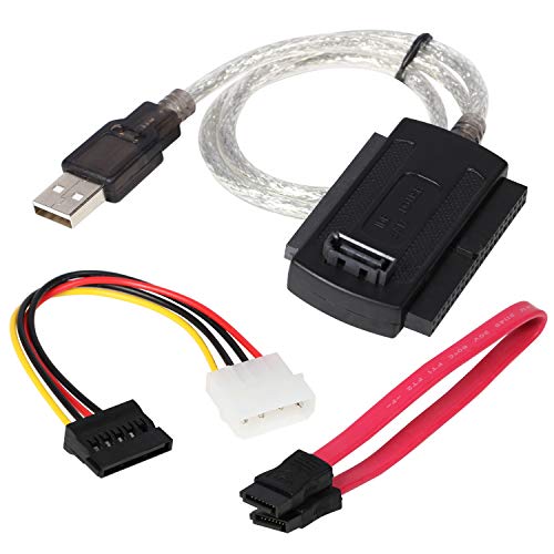 DIGIFLEX USB - Konverter Adapterkabel für 2,5" 3,5" SATA IDE Festplattenlaufwerke - SATA HDD, 2,5' Festplatte, 3,5' Festplatte, CD-ROM, DVD-ROM, CD-RW, COMBO-Gerät, DVD-RW auf Computer mit USB 2.0 von DIGIFLEX