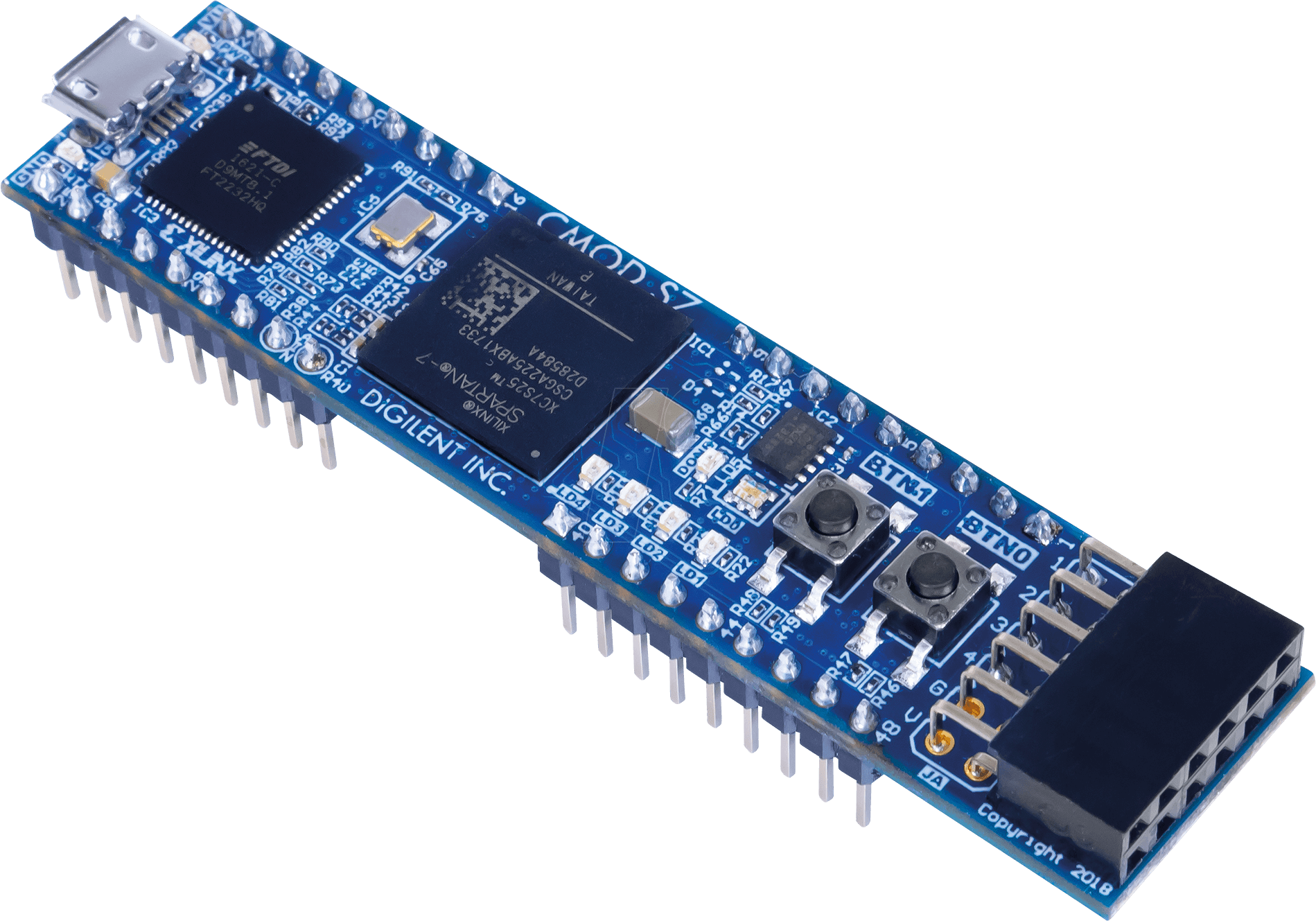 DIGIL 410-376 - Cmod S7: Breadboardfähiges Spartan-7-FPGA-Modul von DIGILENT