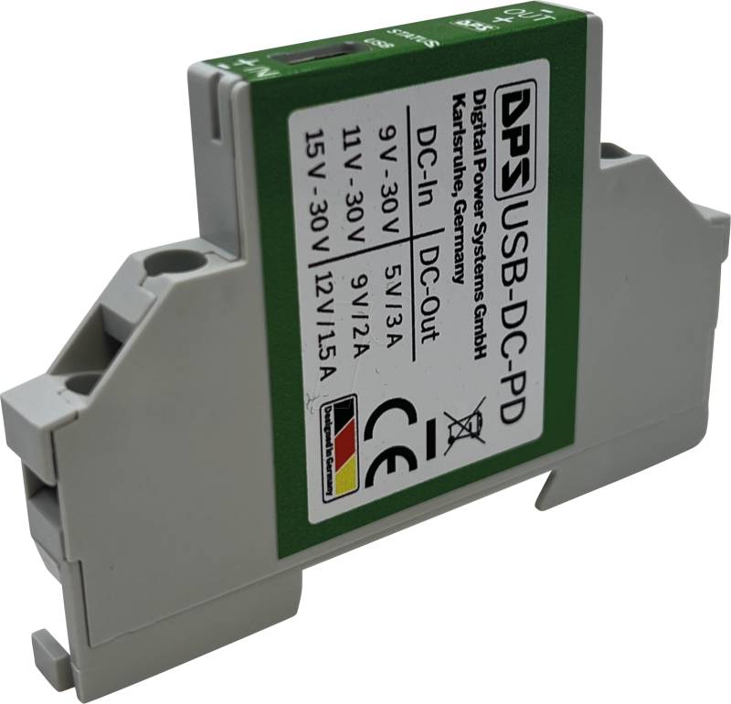 DPS USB-DC-PD - Schaltnetzteil, Hutschiene, 30 V, 15 W, USB-C von DIGITAL POWER SYSTEMS