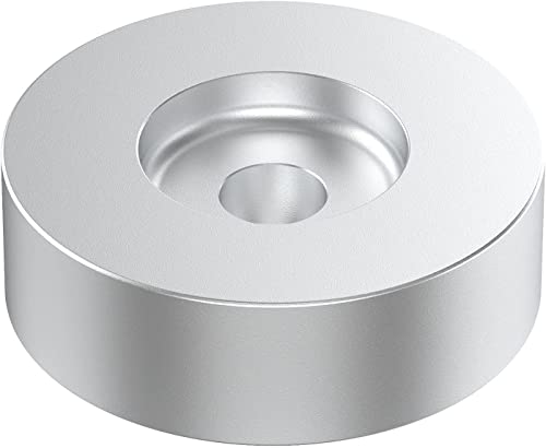 45 RPM Adapter für 7 Zoll HiFi Schallplatte, Hergestellt aus Hochwertigem Aluminium für Stabilität und Haltbarkeit,für langspielplatten, Silber von DIGITNOW