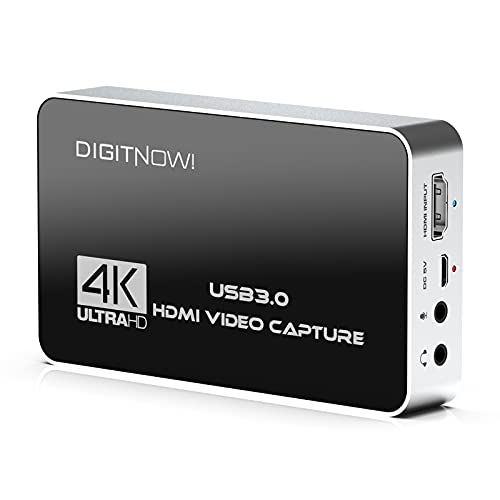 DIGITNOW! 4K 60Hz HDMI Video Capture Card, USB 3.0 mit Mikrofon und Kopfhörer HDMI Loop-Out, Aufnahmeauflösung bis zu 4K im hochwertigsten NV12-Format,für Live-Übertragung, DSLR, Camcorder, Action Cam DIGITNOW! 4K 60Hz HDMI Video Capture Card, USB 3.0 mit Mikrofon und Kopfhörer HDMI Loop-Out, Aufnahmeauflösung bis zu 4K im hochwertigsten NV12-Format,für Live-Übertragung, DSLR, Camcorder, Action Cam von DIGITNOW