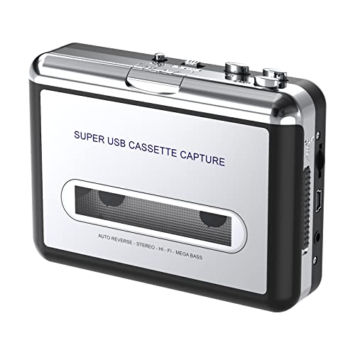 DIGITNOW! Cassette Capture tragbarer Kassetten-Player/Kassette auf MP3-Konverter, Kassette auf MP3/CD-Audio über USB von DIGITNOW