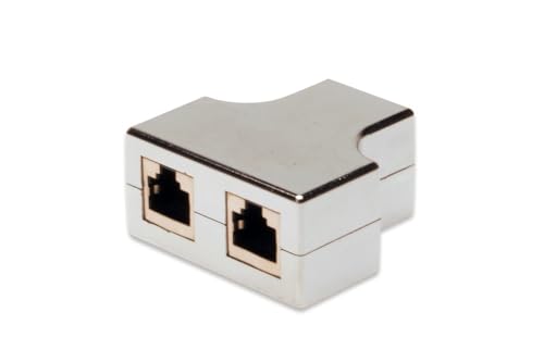 DIGITUS CAT 5e Modular-Kupplung - geschirmt - 2x RJ45 zu 1x RJ45 - 1:1 Belegung - ABS Kunststoff halogenfrei - Silber, grau DIGITUS CAT 5e Modular-Kupplung - geschirmt - 2x RJ45 zu 1x RJ45 - 1:1 Belegung - ABS Kunststoff halogenfrei - Silber, grau von DIGITUS