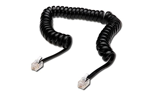 DIGITUS UAE Telefonhörer-Anschlusskabel - RJ10 - 4-adrig - Spiralkabel - 4m Länge - Schwarz DIGITUS UAE Telefonhörer-Anschlusskabel - RJ10 - 4-adrig - Spiralkabel - 4m Länge - Schwarz von DIGITUS