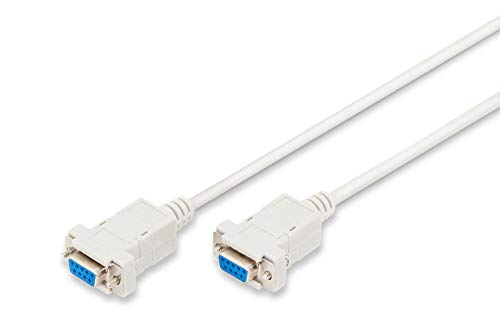 ASSMANN Zero-Modem connection cable, D-Sub9 F/F, 3.0m, snap-hoods, 3 Stück von DIGITUS