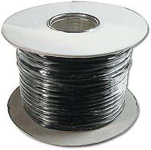 DIGITUS Flachband-Telefonkabel - 6-adrig - 100 m auf Trommel - AWG 26 - ungeschirmt - CCA - für modular oder TAE-Anlagen - schwarz von DIGITUS