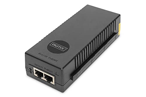 DIGITUS 10 Gigabit Ethernet PoE+ Injector, 802.3at Power Pins:3/6(+), 1/2(-), 30W von DIGITUS