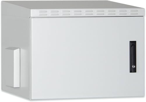DIGITUS Outdoor Netzwerkschrank - 19 Zoll Rack - 9HE - Wandmontage - 450mm Tiefe - Traglast 100kg - Grau von DIGITUS