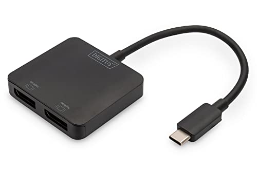 DIGITUS 2-Port MST Video Hub USB-C und 2x DisplayPort von DIGITUS
