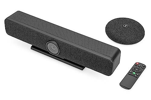 DIGITUS 4K All-In-One Video Bar Pro - Videokonferenz-System - 4 Mikrofone & 1 Tischmikrofon, 1 Lautsprecher - Schwarz von DIGITUS