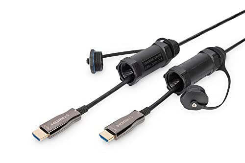 DIGITUS 4K HDMI AOC Verbindungskabel, gepanzert Schutzhülse für Stecker IP 68; 30m, 4K*2K@60HZ DIGITUS 4K HDMI AOC Verbindungskabel, gepanzert Schutzhülse für Stecker IP 68; 30m, 4K*2K@60HZ von DIGITUS