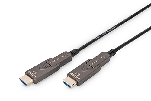 DIGITUS 4K HDMI AOC Verbindungskabel HDMI - HDMI 4Kx2K@60HZ 15m Abnehmbare Stecker von DIGITUS
