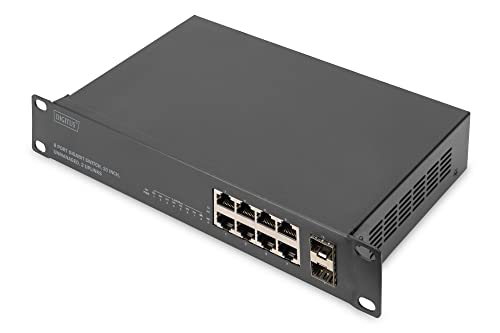 DIGITUS 8-Port Gigabit Switch, 10-Zoll, Unmanaged, 2 Uplinks von DIGITUS