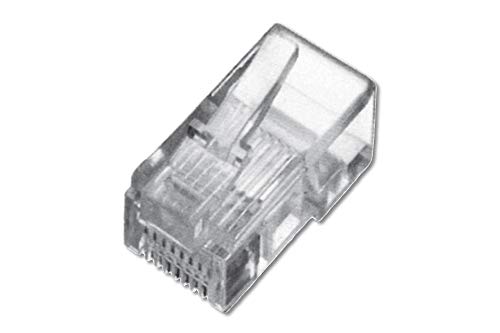 DIGITUS A-MO 6/4 SF – Cat 3 Crimpstecker – 1 Stück – RJ45 Netzwerkstecker Ungeschirmt – Für Cat3 Netzwerkkabel, Verlegekabel & Ethernet LAN Kabel – 1GBase-T – 6P4C – AWG 27/7 bis AWG 24/7 von DIGITUS