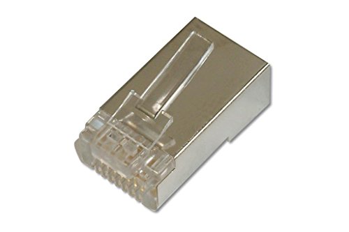 DIGITUS AK-219603 – Cat 6 Crimpstecker – 1 Stück – RJ45 Netzwerkstecker Geschirmt – Für Cat6 Netzwerkkabel, Patchkabel & PoE Ethernet LAN Kabel – 1GBase-T – 8P8C – AWG 27/7 bis AWG 24/7 von DIGITUS