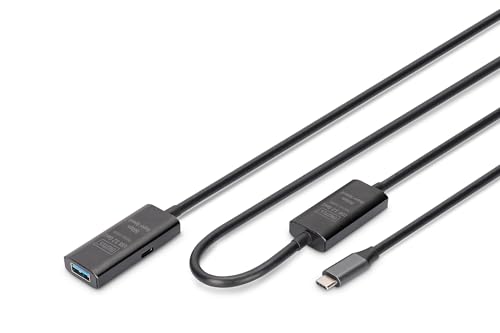 DIGITUS Aktives USB 3.2 Gen 1 Verlängerungskabel – 10 m – Bis zu 5 Gbit/s -Schwarz DIGITUS Aktives USB 3.2 Gen 1 Verlängerungskabel – 10 m – Bis zu 5 Gbit/s -Schwarz von DIGITUS