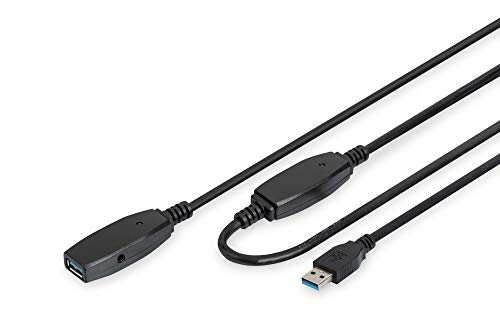 DIGITUS Aktives USB 3.2 Gen 1 Verlängerungskabel – 20 m – USB-A Stecker auf Buchse – Repeater USB-Kabel mit Plug & Play – Bis zu 5 Gbit/s – Stromversorgung über USB – Schwarz DIGITUS Aktives USB 3.2 Gen 1 Verlängerungskabel – 20 m – USB-A Stecker auf Buchse – Repeater USB-Kabel mit Plug & Play – Bis zu 5 Gbit/s – Stromversorgung über USB – Schwarz von DIGITUS