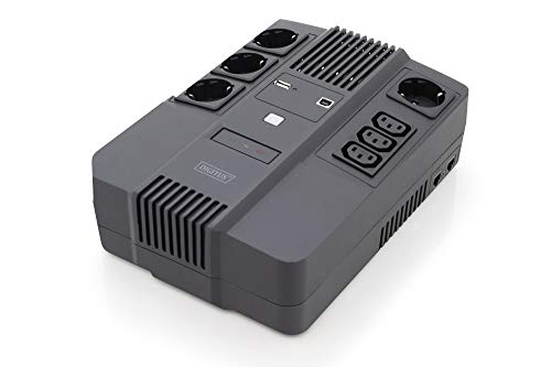 DIGITUS All-in-One Line-Interactive VI USV - 600VA / 360W - AVR - 4 Schutzkontakt-Steckdosen - 3x C13 - Shutdown-Software DIGITUS All-in-One Line-Interactive VI USV - 600VA / 360W - AVR - 4 Schutzkontakt-Steckdosen - 3x C13 - Shutdown-Software von DIGITUS