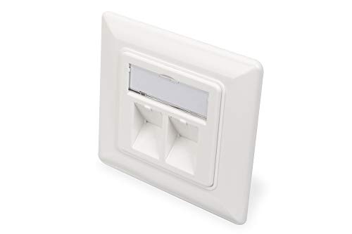 DIGITUS Anschlussdose Für Keystone-Modul - 2 Port - Auslass 45° Gewinkelt - Mit Staubschutz-Kappe - Weiß DIGITUS Anschlussdose Für Keystone-Modul - 2 Port - Auslass 45° Gewinkelt - Mit Staubschutz-Kappe - Weiß von DIGITUS
