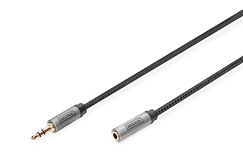 DIGITUS Audio-Verlängerungskabel - 3,5mm Klinke auf 3,5mm Buchse - Aux-Kabel - Stereo-Kabel - vergoldete Kotakte - geflochtenes Kabel - 1,8m - schwarz DIGITUS Audio-Verlängerungskabel - 3,5mm Klinke auf 3,5mm Buchse - Aux-Kabel - Stereo-Kabel - vergoldete Kotakte - geflochtenes Kabel - 1,8m - schwarz von DIGITUS