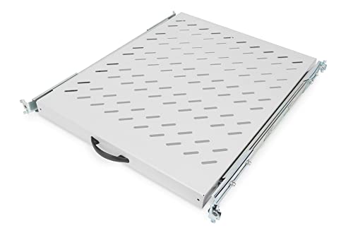 DIGITUS Ausziehbarer Fachboden - 19-Zoll - 1HE - Befestigung Vorne & Hinten - Traglast 25 kg - Für Netzwerkschänke & Serverschränke - Ab 800 mm Schranktiefe - Grau DIGITUS Ausziehbarer Fachboden - 19-Zoll - 1HE - Befestigung Vorne & Hinten - Traglast 25 kg - Für Netzwerkschänke & Serverschränke - Ab 800 mm Schranktiefe - Grau von DIGITUS