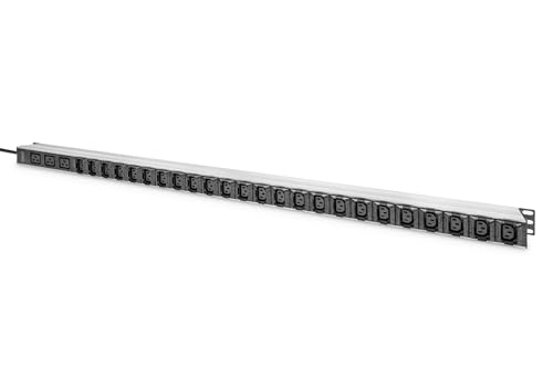 DIGITUS DN-95450 – Basis IT PDU – 24x C13 & 3x C19 Abgriffe – 16 Ampere-Stecker – 1 Phase – Vertikale Montage – 3 m Zuleitung – Steckdosenleiste für Netzwerk- und Serverschränke DIGITUS DN-95450 – Basis IT PDU – 24x C13 & 3x C19 Abgriffe – 16 Ampere-Stecker – 1 Phase – Vertikale Montage – 3 m Zuleitung – Steckdosenleiste für Netzwerk- und Serverschränke von DIGITUS