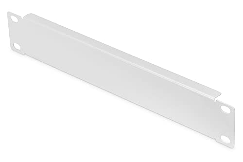 DIGITUS Blindabdeckung - 10-Zoll (254 mm) - 1HE - Blende für Netzwerkschränke - Blind-Panel - Stahlblech - Grau von DIGITUS