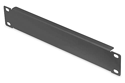 DIGITUS Blindabdeckung - 10-Zoll (254 mm) - 1HE - Blende für Netzwerkschränke - Blind-Panel - Stahlblech - Schwarz von DIGITUS