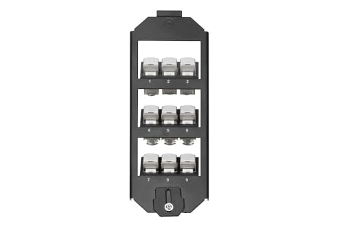 DIGITUS Bodentank-Halter - Für 9 Keystone-Module - OBO Bettermann, Ackermann Kompatibel - 45° Auslass - Metall - Schwarz von DIGITUS