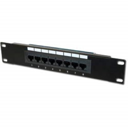 DIGITUS Cat-5e Patchpanel - 8 Ports - RJ45-Buchsen - 10-Zoll Rack-Mount 1HE - LSA Verteilerfeld - Ungeschirmt - Schwarz DIGITUS Cat-5e Patchpanel - 8 Ports - RJ45-Buchsen - 10-Zoll Rack-Mount 1HE - LSA Verteilerfeld - Ungeschirmt - Schwarz von DIGITUS