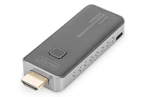 DIGITUS Click & Present Mini – HDMI-Transmitter – Für Kabelloses Präsentationssystem – Kein Treiber erforderlich – Schwarz von DIGITUS