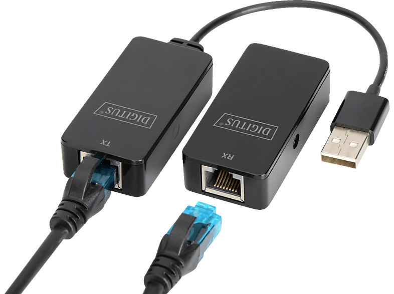 DIGITUS DA-70141 RJ-45 - USB Adapter, Schwarz von DIGITUS