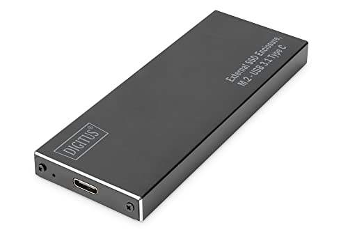 DIGITUS - DA-71115 - Festplattengehäuse SSD - M.2 - USB 3.1 Typ-C - SATA III - schwarz von DIGITUS