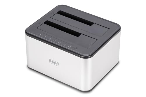 DIGITUS DA-71540-2 – Duale SATA HDD Dockingstation – USB 3.0 – für 2,5"/3,5" SSDs & Festplatten – SATA 3 – mit Klonfunktion – Plug & Play – Grau DIGITUS DA-71540-2 – Duale SATA HDD Dockingstation – USB 3.0 – für 2,5"/3,5" SSDs & Festplatten – SATA 3 – mit Klonfunktion – Plug & Play – Grau von DIGITUS