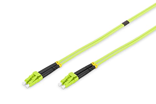 DIGITUS DK-2533-01-5 – Glasfaserkabel OM5 – 1 m – LC zu LC – Duplex LWL Kabel – 1/10/40/100 Gbit/s – MM Multimode Glasfaser LAN Kabel – Fasertyp: 50/125 µ – Limettengrün (Lime Green) von DIGITUS