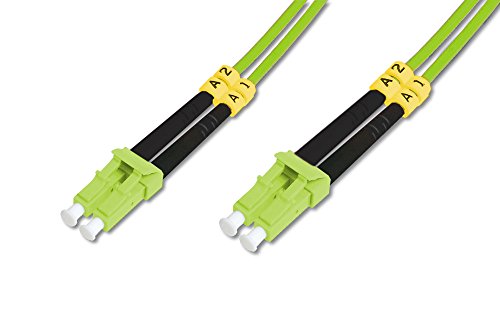 DIGITUS DK-2533-02-5 – Glasfaserkabel OM5 – 2 m – LC zu LC – Duplex LWL Kabel – 1/10/40/100 Gbit/s – MM Multimode Glasfaser LAN Kabel – Fasertyp: 50/125 µ – Limettengrün (Lime Green) von DIGITUS